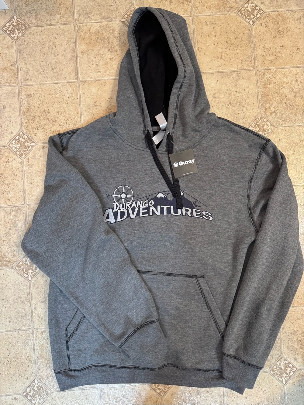 NWT Ouray Durango Adventures Gray Hooded Sz Adult Medium